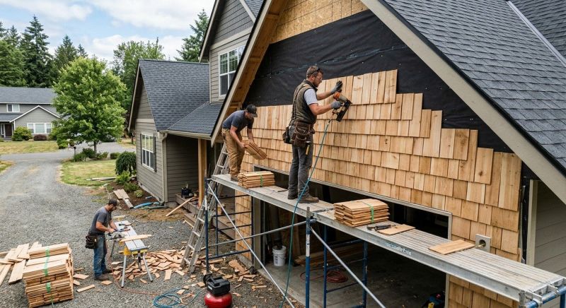 Wood Shake Siding Installation in Rocky Mount, NC